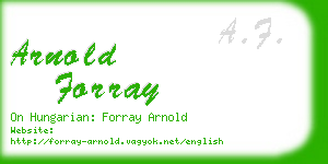 arnold forray business card